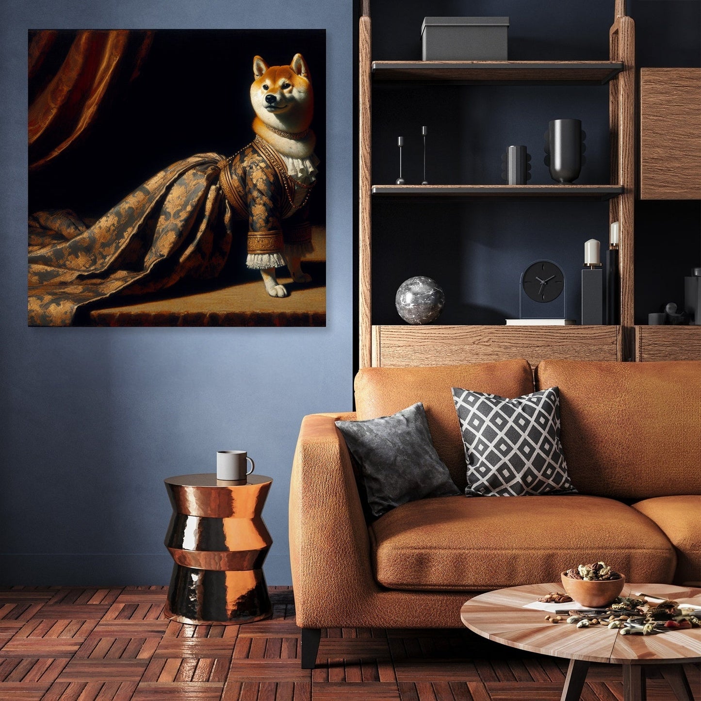 Regal Shiba Twilight Majesty Canvas