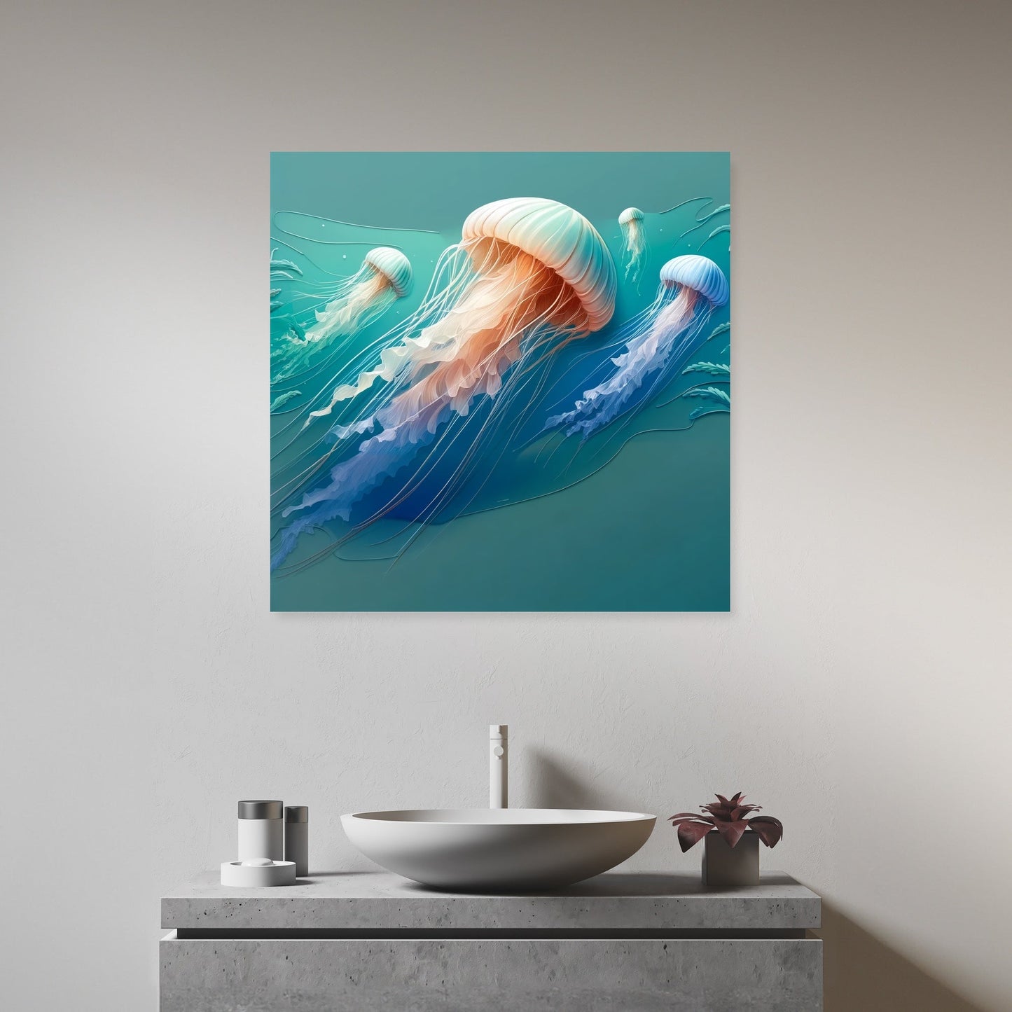 Graceful Jellyfish Canvas