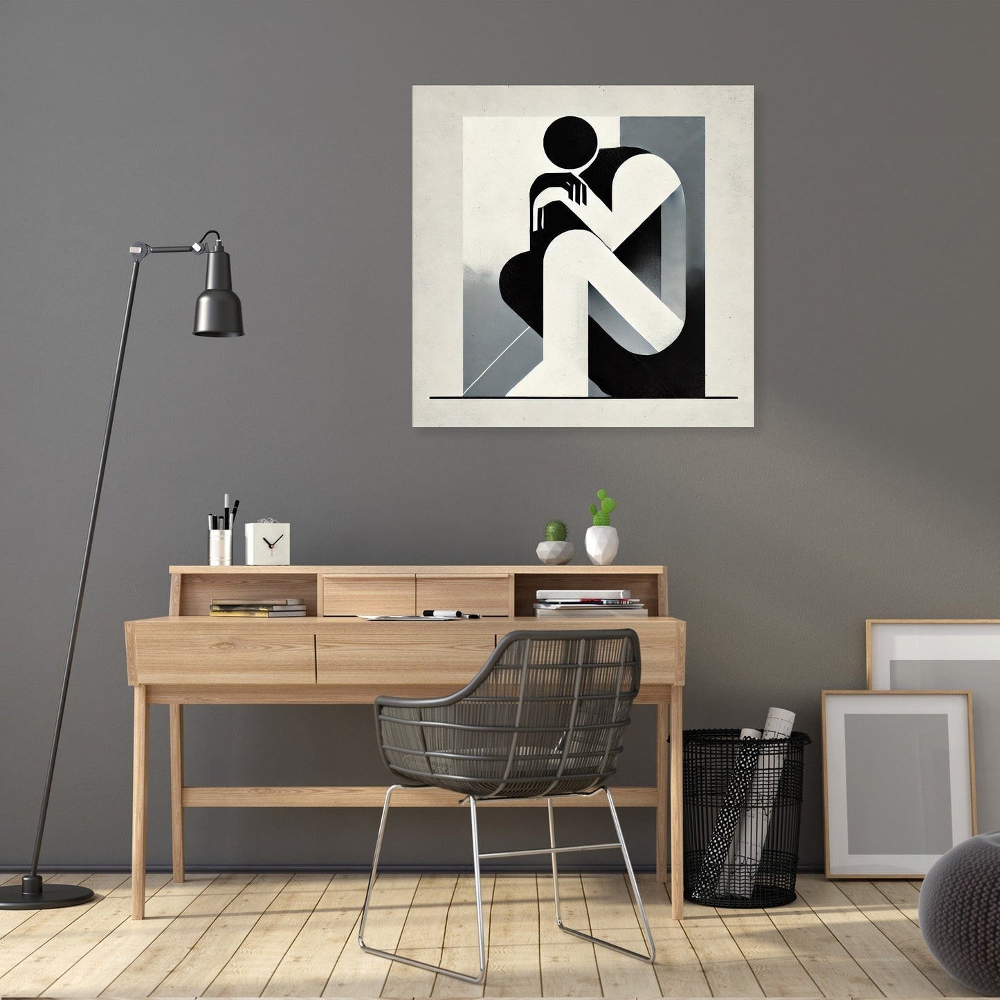 Contemplative Silhouette Canvas