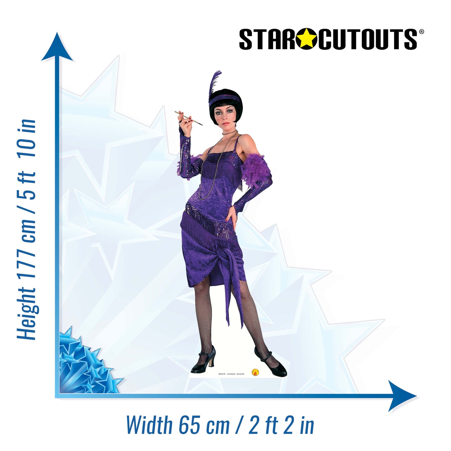 SC213 Fabulous Flapper Cardboard Cutout Height 177cm