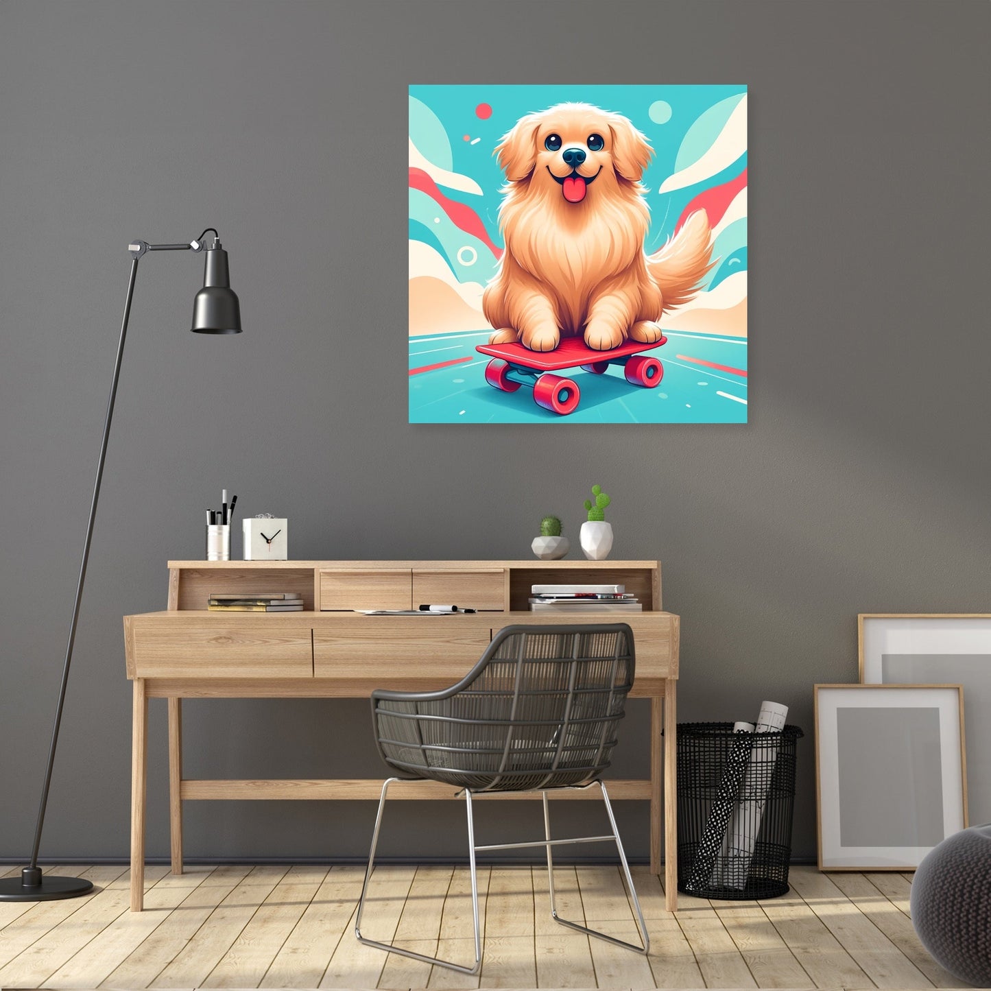 Skater Dog Canvas
