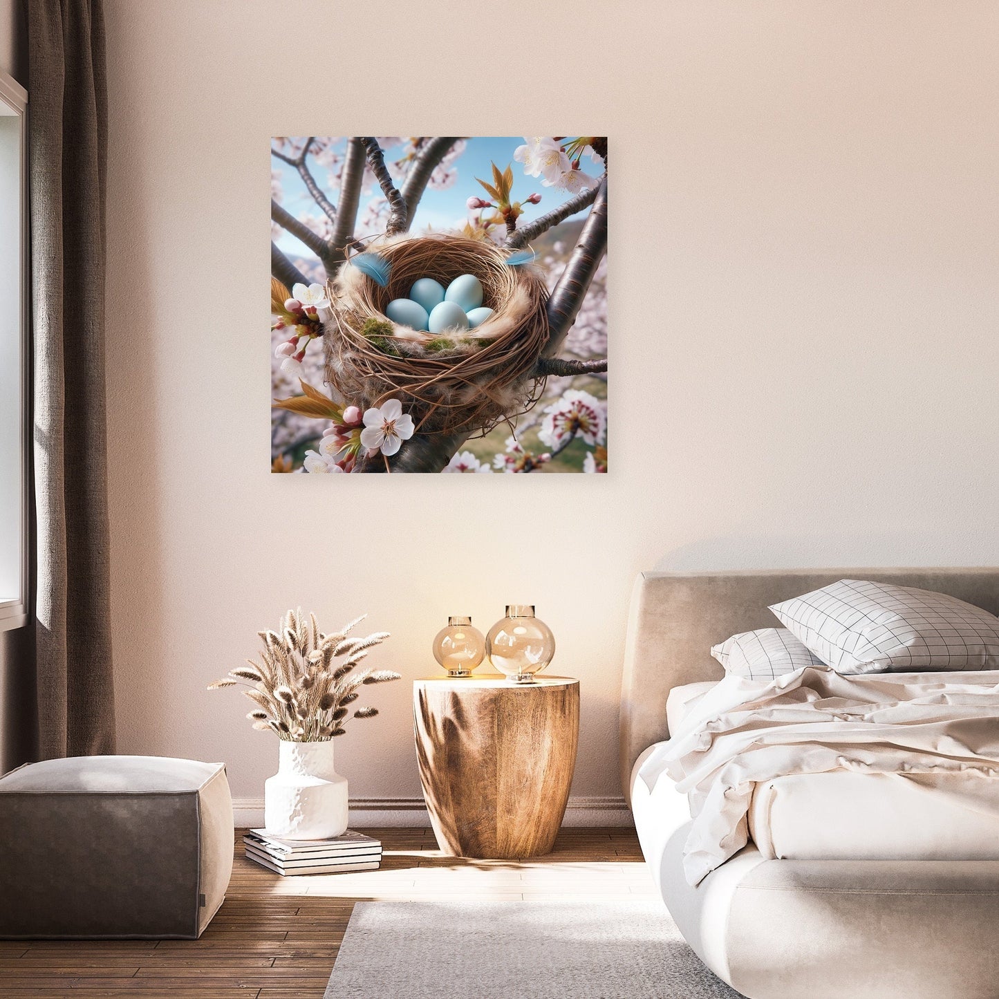 Cherry Blossom Nest Canvas