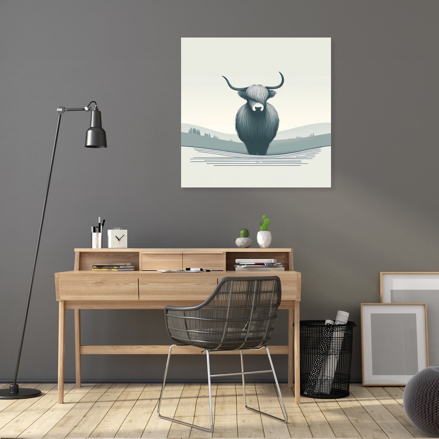 Serene Highland Cow Canvas