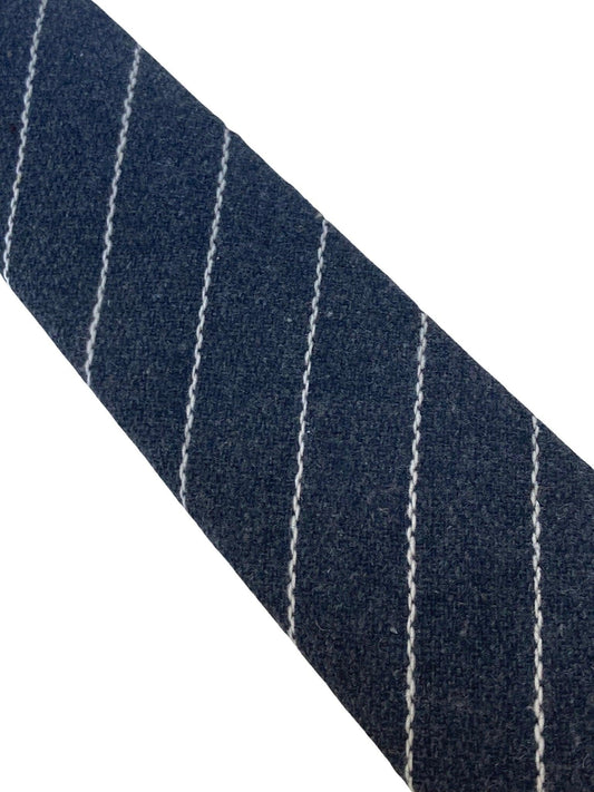 grey and white striped  tie