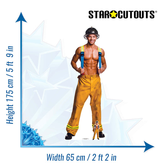 SC2156 Fireman Chippendale Cardboard Cut Out Height 175cm