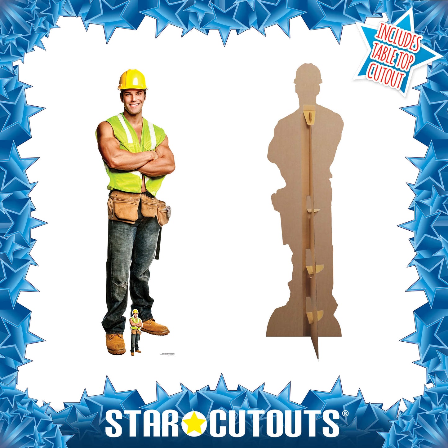 SC2157 Construction Chippendale Cardboard Cut Out Height 181cm