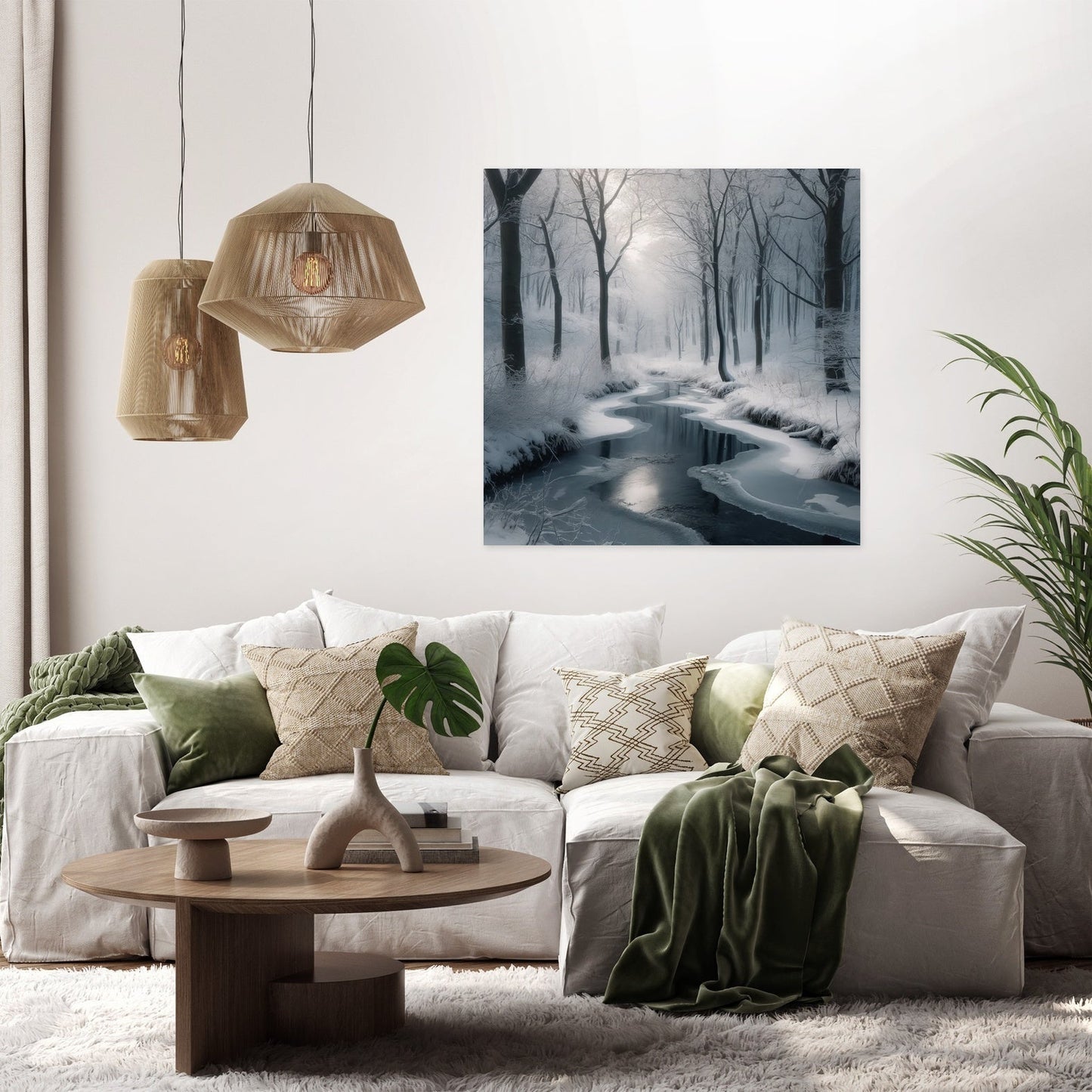 Winter Creek Tranquility Canvas