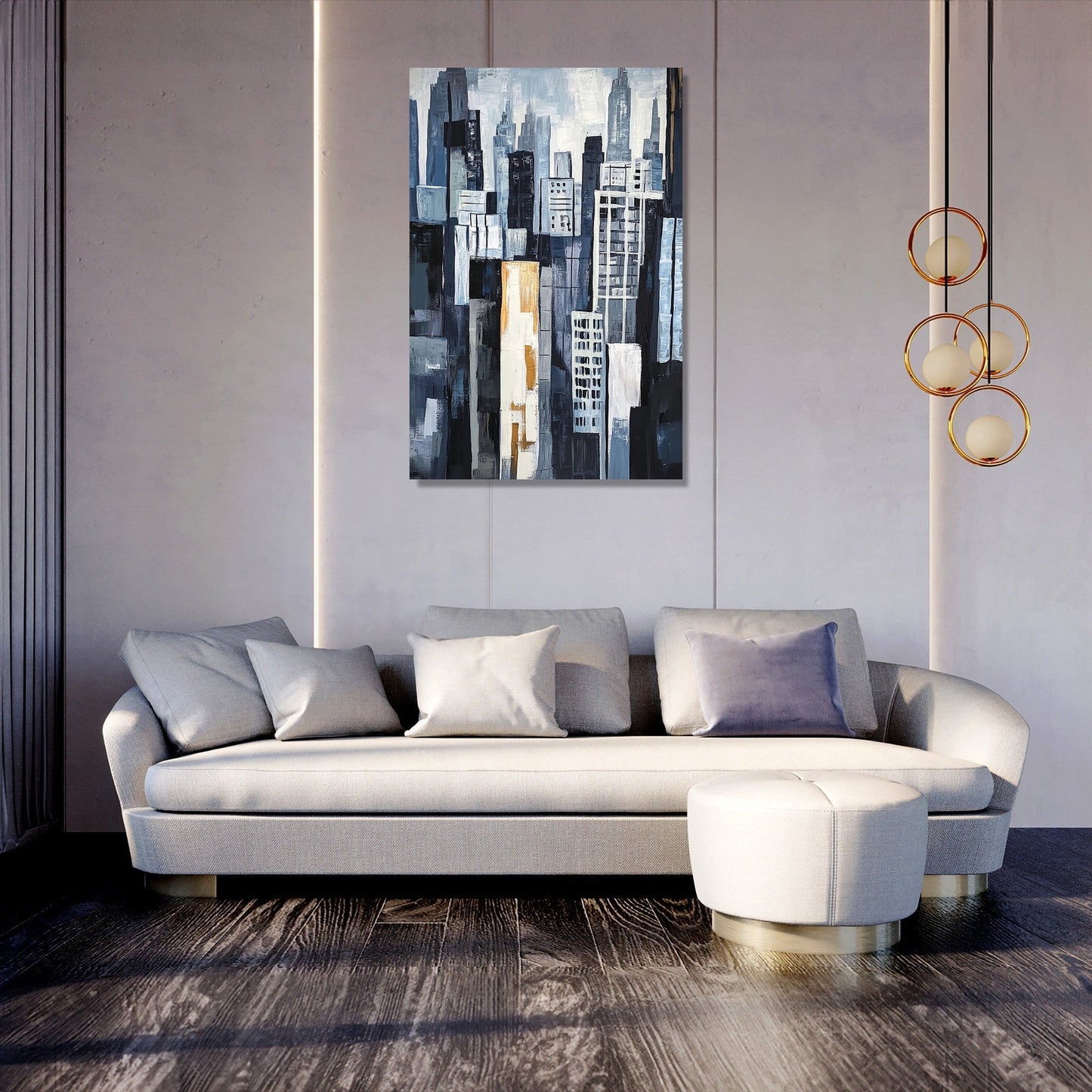 Geometric Skyscrapers Canvas