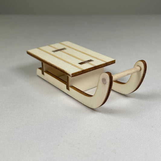 Winter Sledge Ornament - Handmade Ornament by Curious Rabbit ®