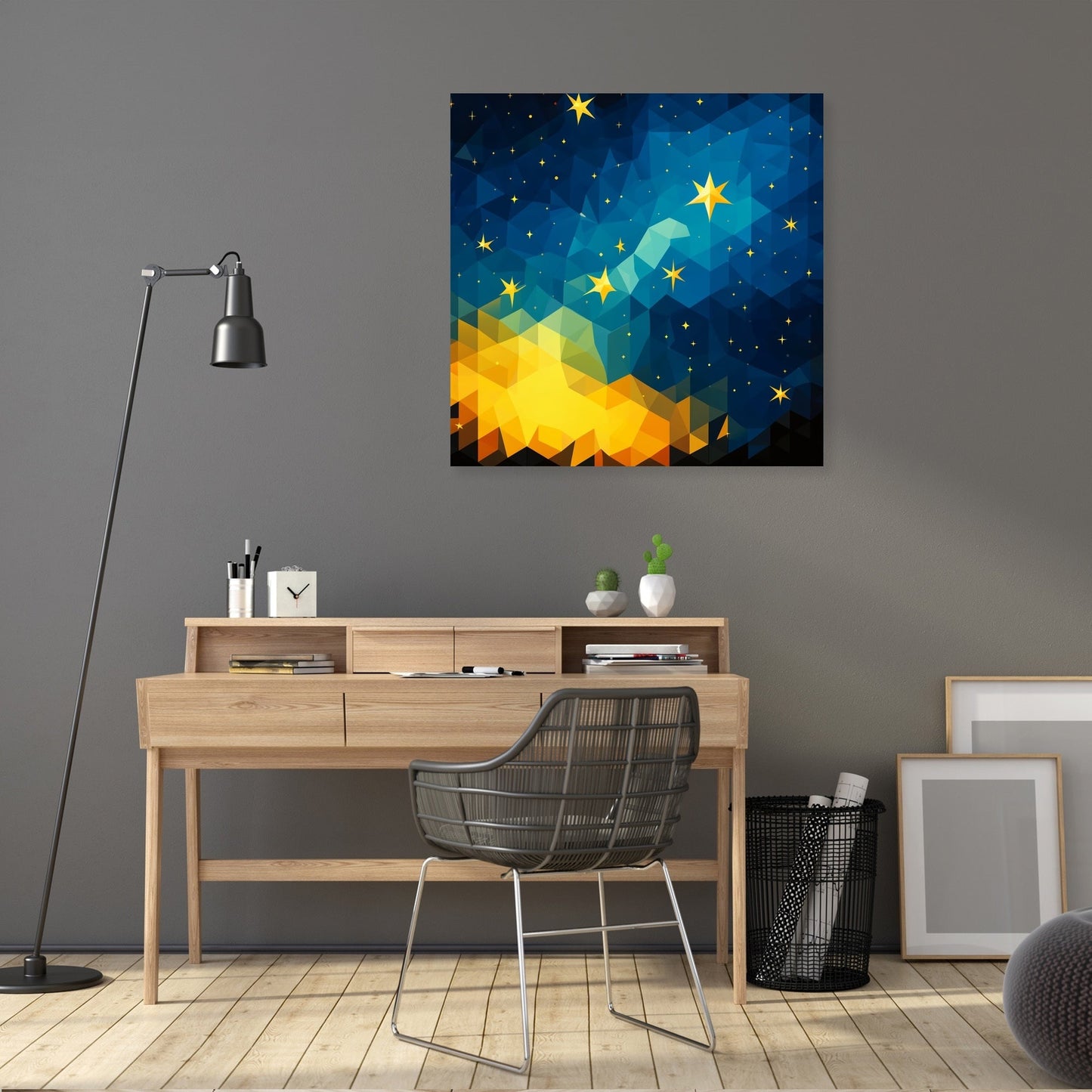 Starry Geometry Canvas