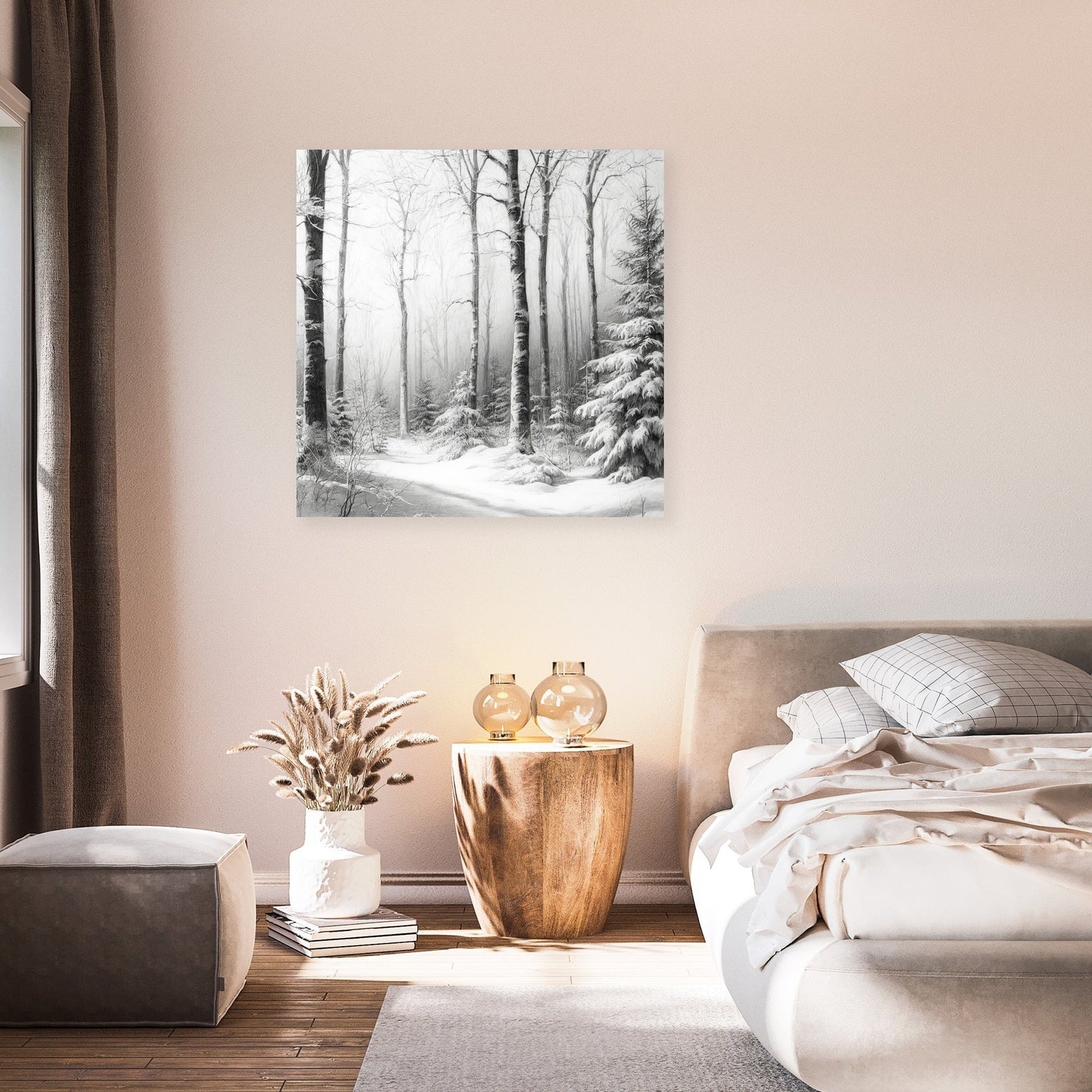 Winter's Quiet Sketch Canvas