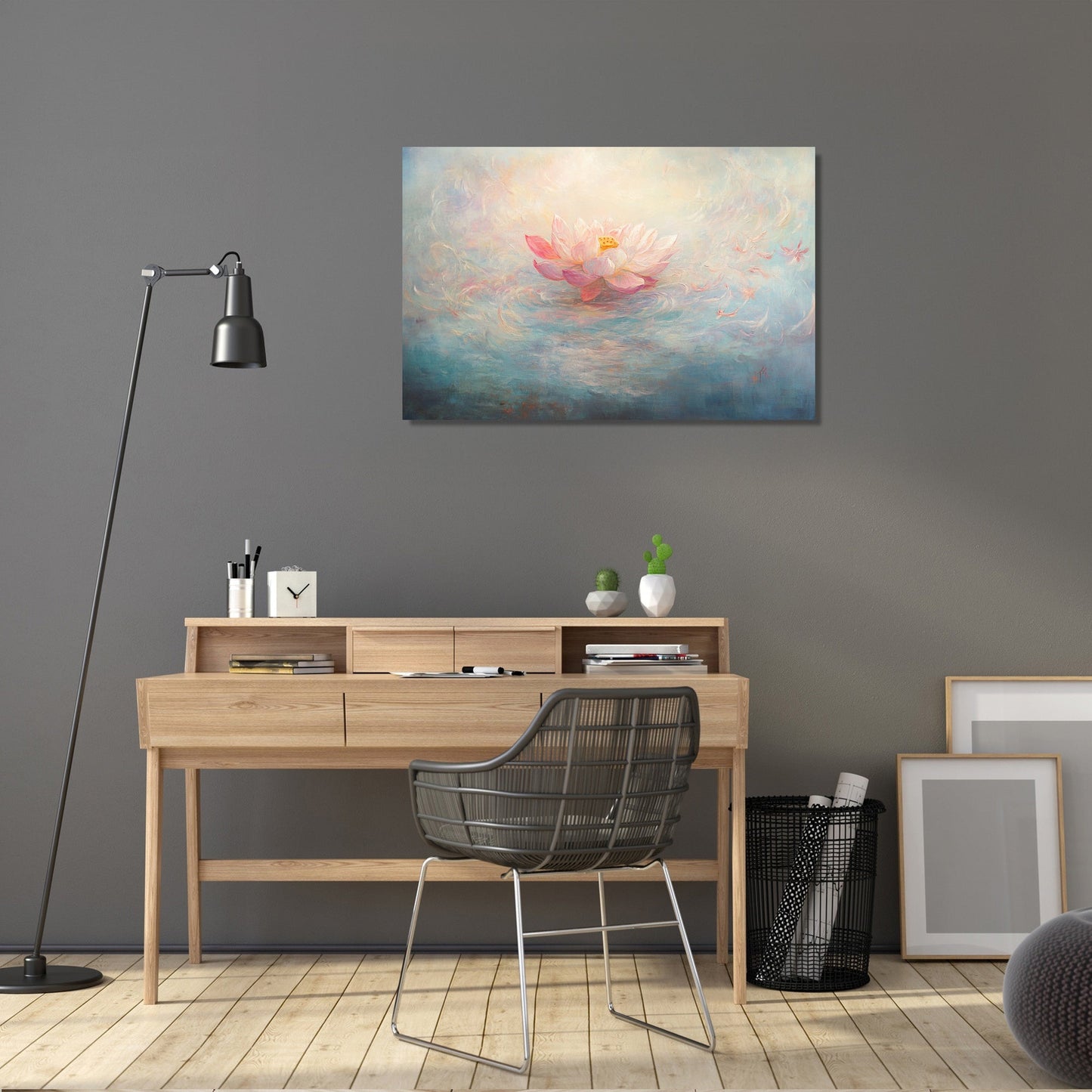 Ethereal Lotus Serenity Canvas