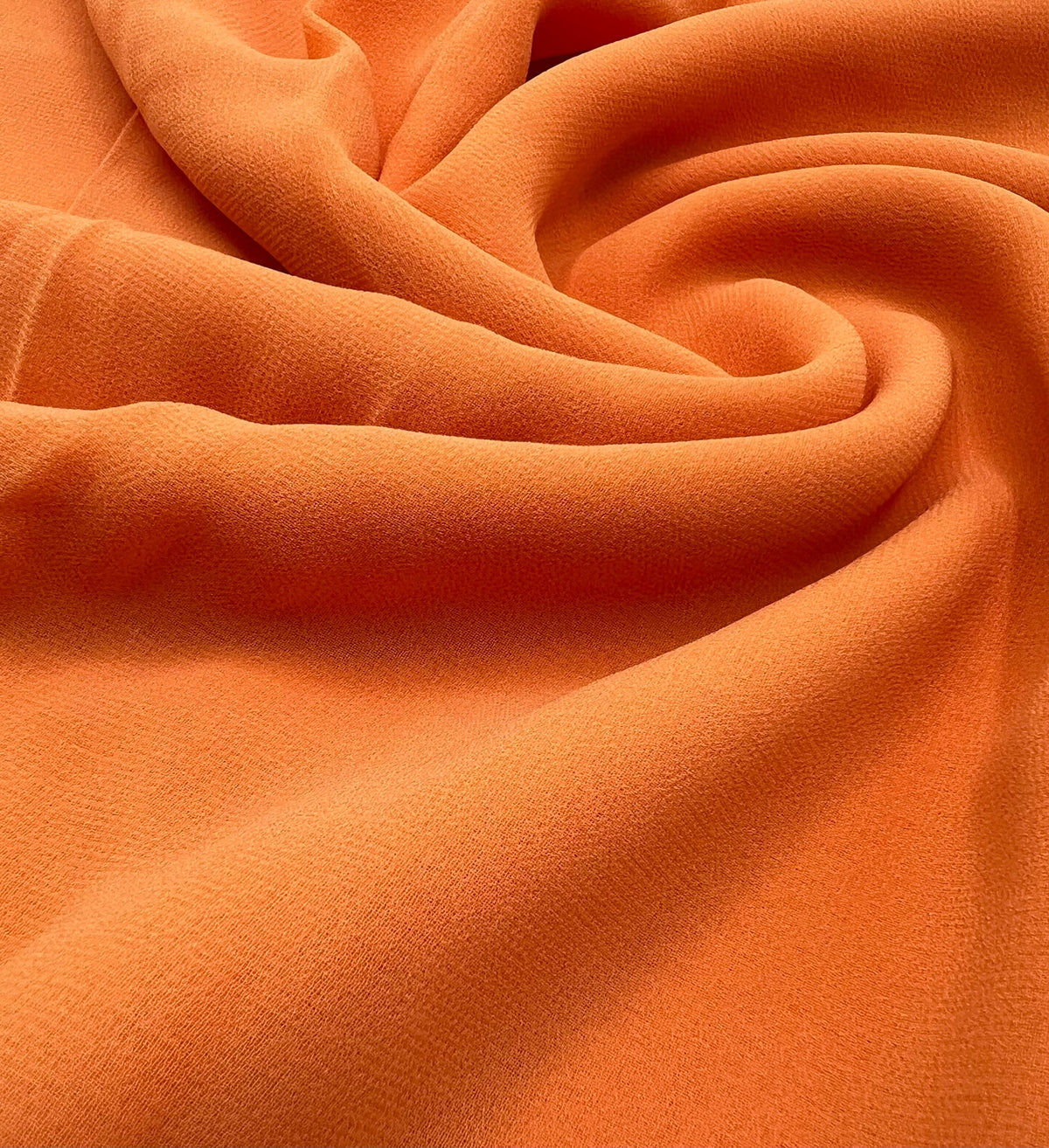 Plain Orange Chiffon Sheer Dress Bridal Fabric