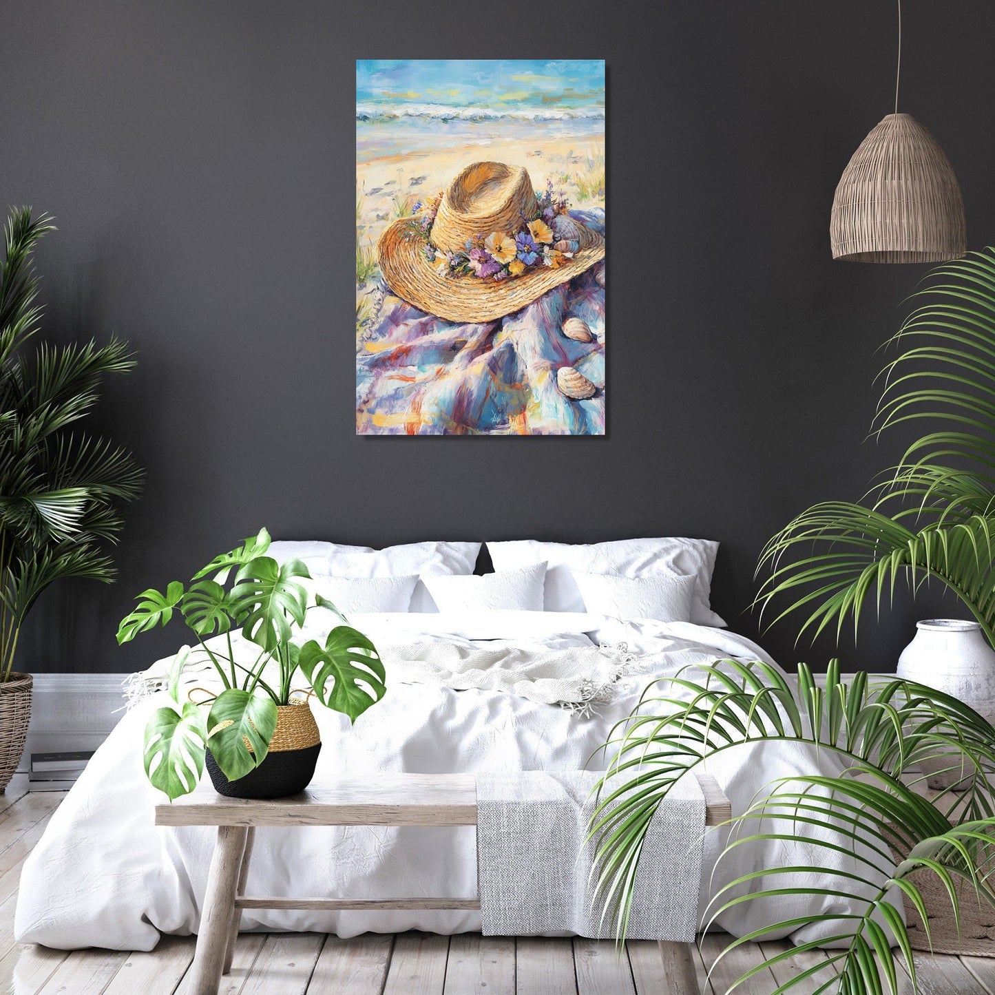 Summer Straw Hat Canvas
