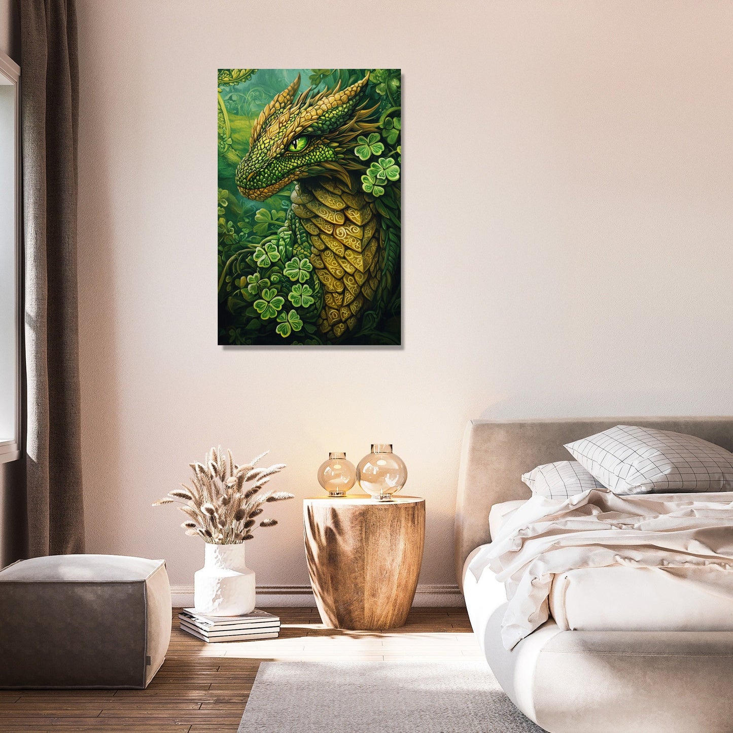 Shamrock Dragon Canvas