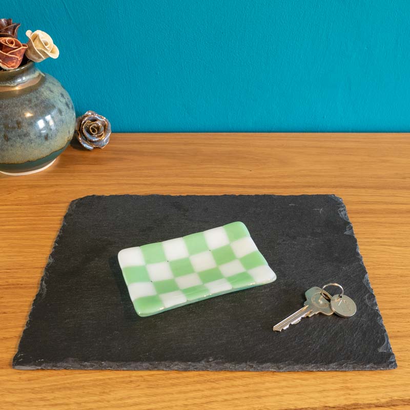 12x7cm Chequered White/Colour Small Tray - Bullseye Collection