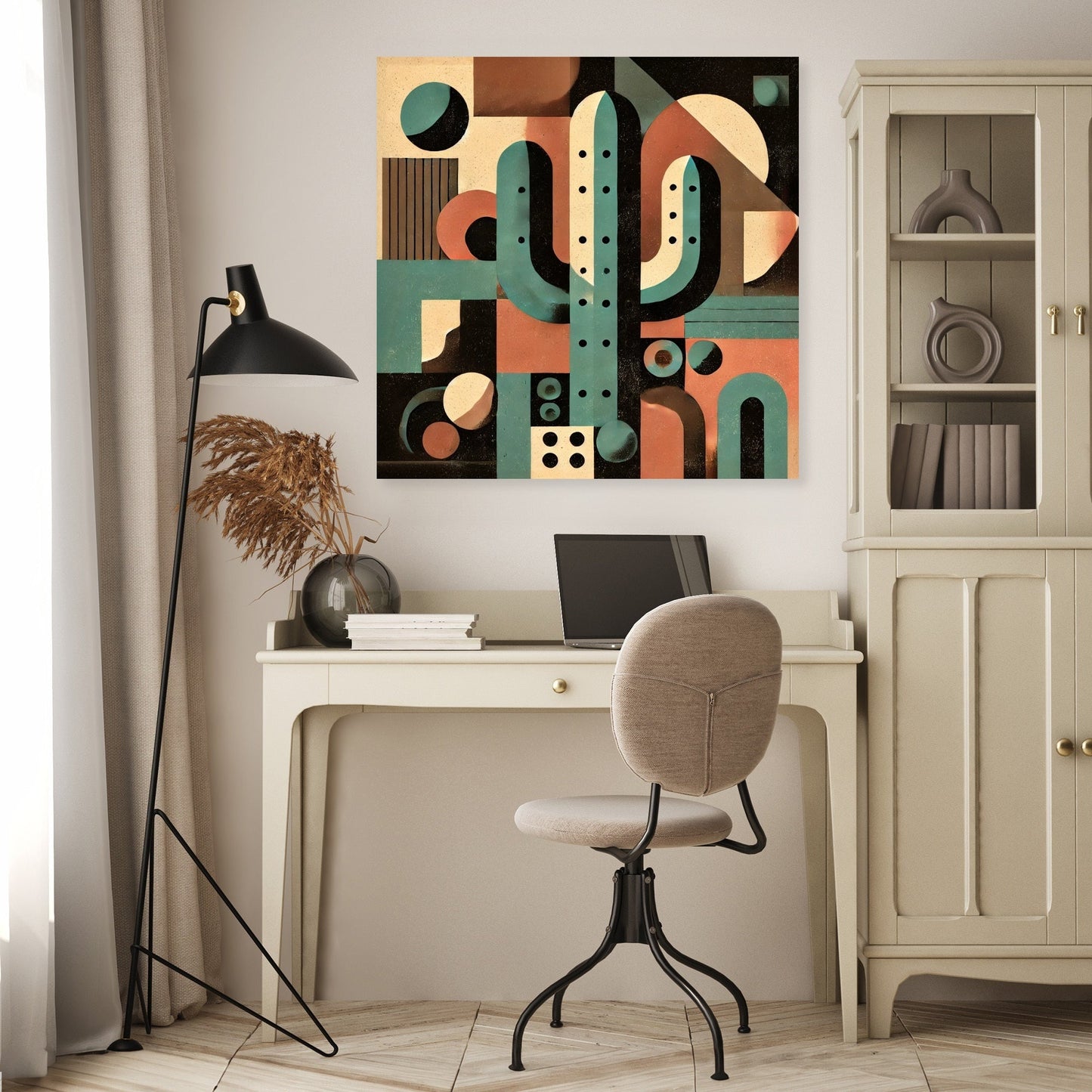 Cactus Abstraction Canvas
