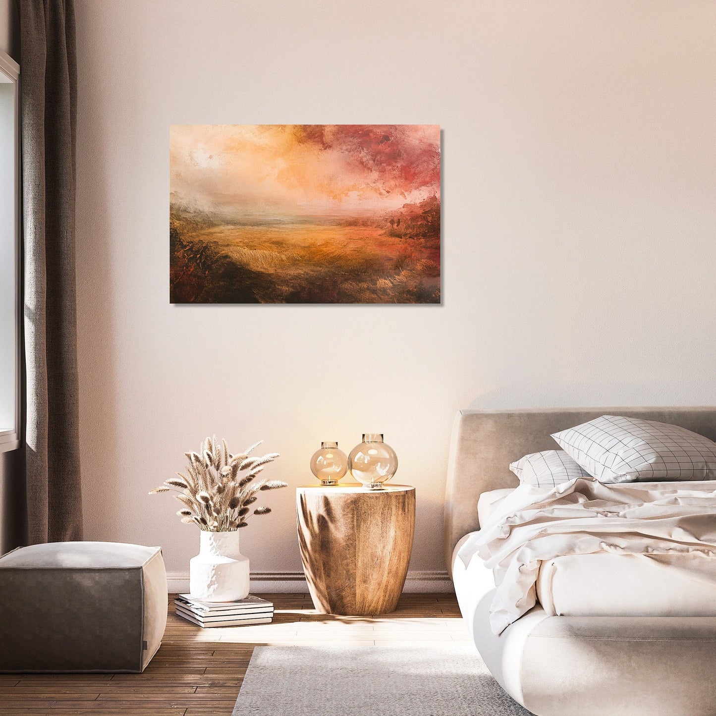 Harvest Field Sunset Canvas
