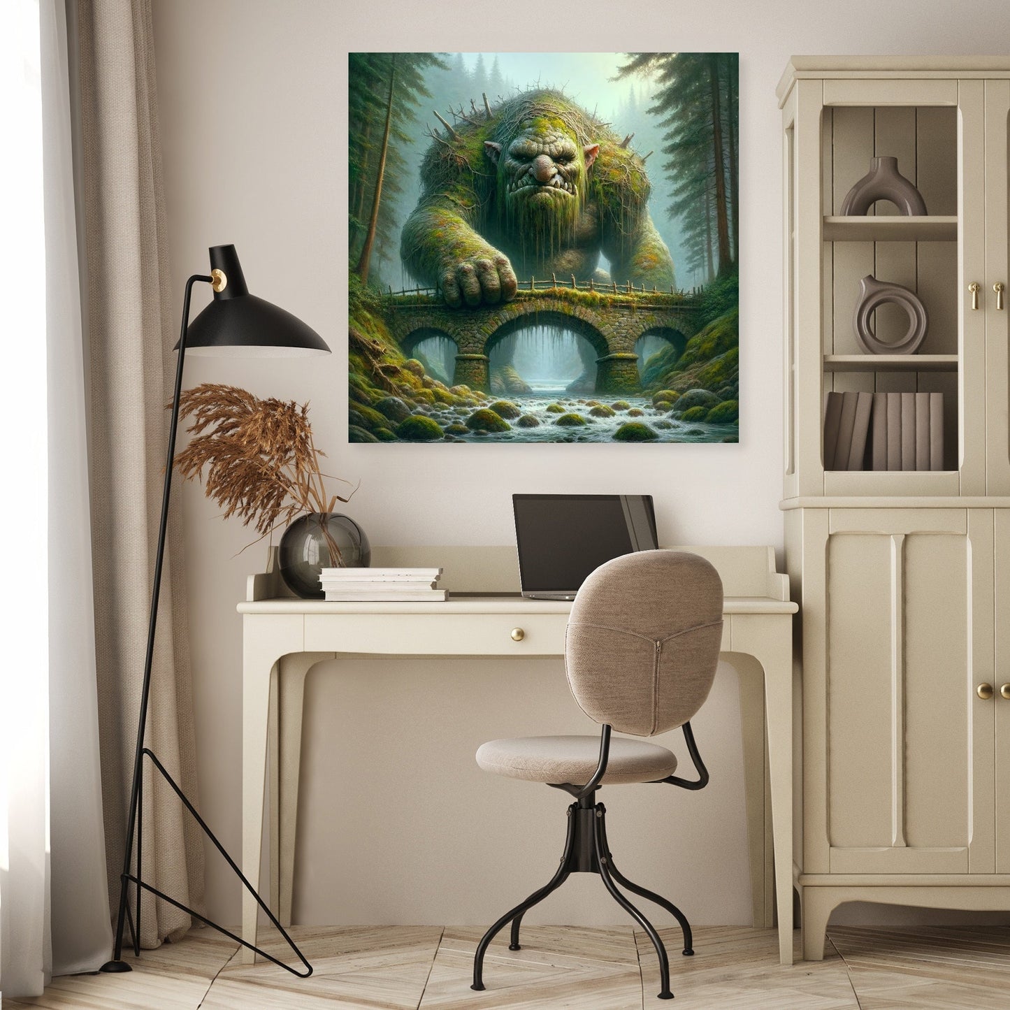 Guardian of the Misty Bridge Canvas