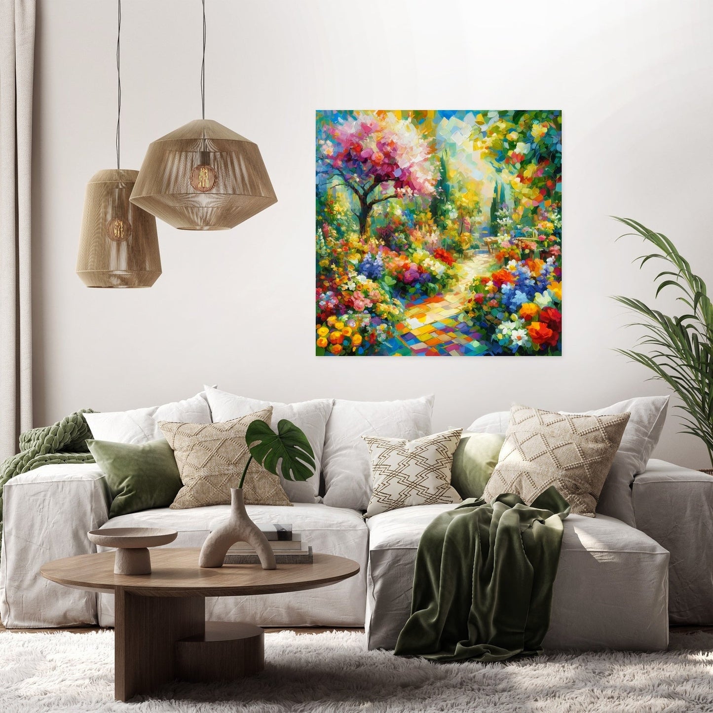 Cubist Spring Garden Canvas