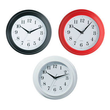 25cm Dia Vintage White Wall Clock | Pelham