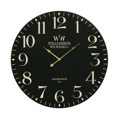 Destini 60cm Dia Classical Black Wall Clock