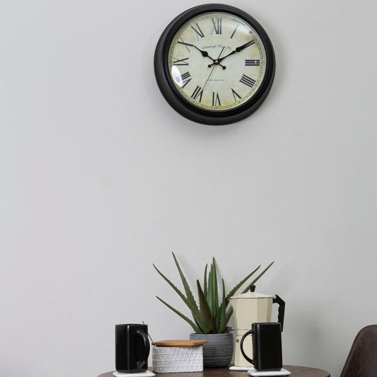 Robello Black Lined Rim Wall Clock