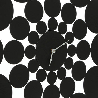 Ezell Black Discs Design Wall Clock
