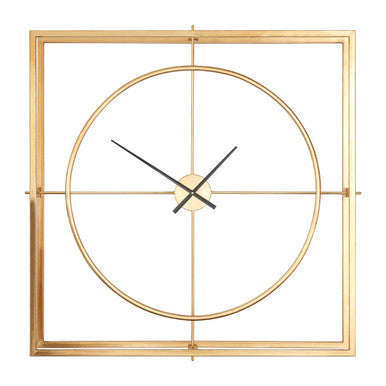 Trinity Gold Finish Metal Wall Clock