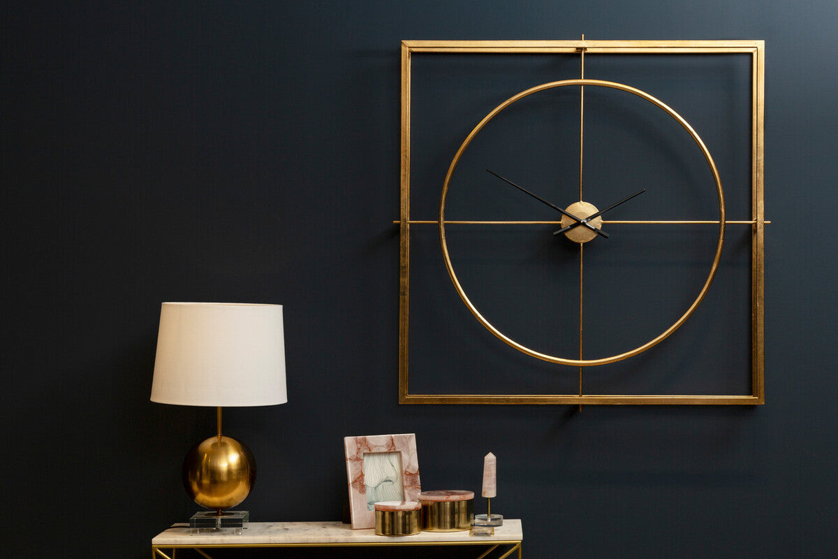 Trinity Gold Finish Metal Wall Clock