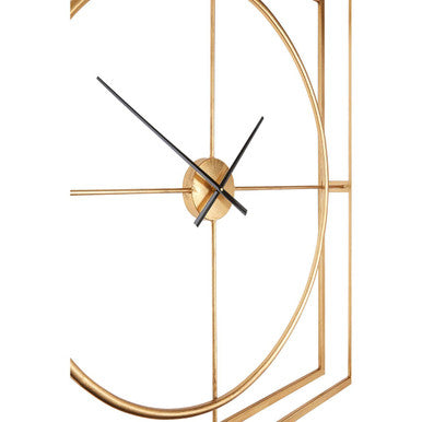 Trinity Gold Finish Metal Wall Clock