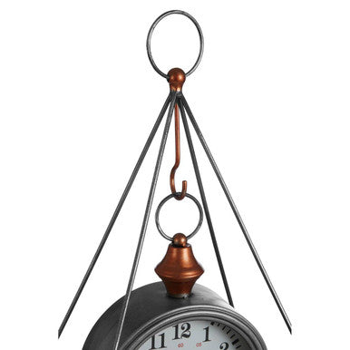 Antique Silver Finish Table Clock | Hayden