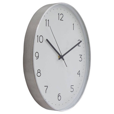 Elko Oval Wall Clock With Silver Finish