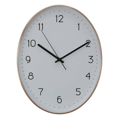 Oval Wall Clock with Copper Finish | Elko