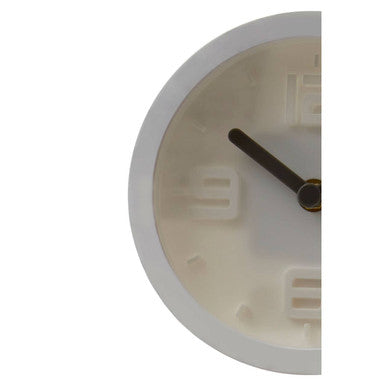 Elko White Finish Embossed Wall Clock