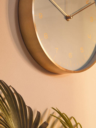 Elko Gold And Mint Green Finish Wall Clock