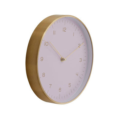 Elko Gold And Pink Finish Wall Clock