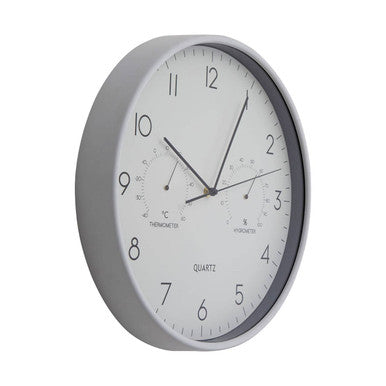 Elko Wall Clock with Temp And Humidity Dial