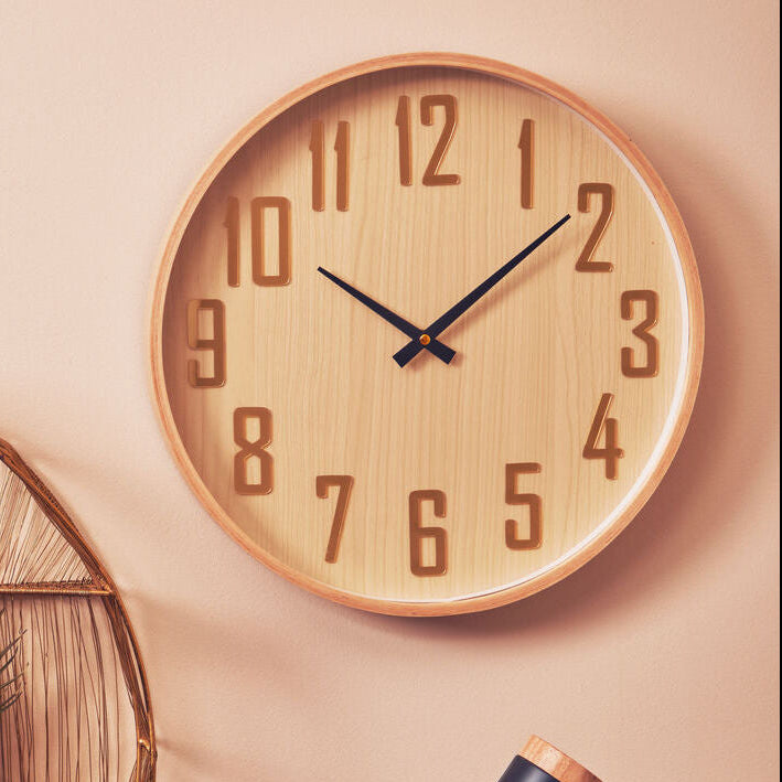 Vitus 40cm Dia Natural Wall Clock