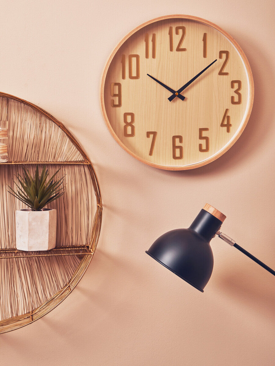 Vitus 40cm Dia Natural Wall Clock