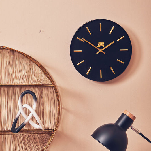 Vitus Black And Gold Wall Clock