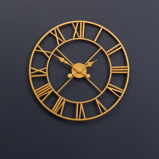 Vitus 56cm Dia Gold Finish Wall Clock