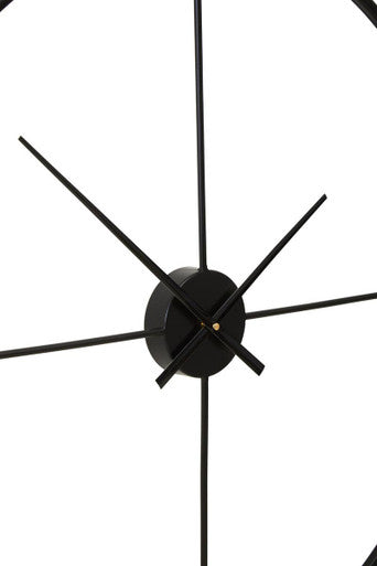 Trinity Black Finish Wall Clock