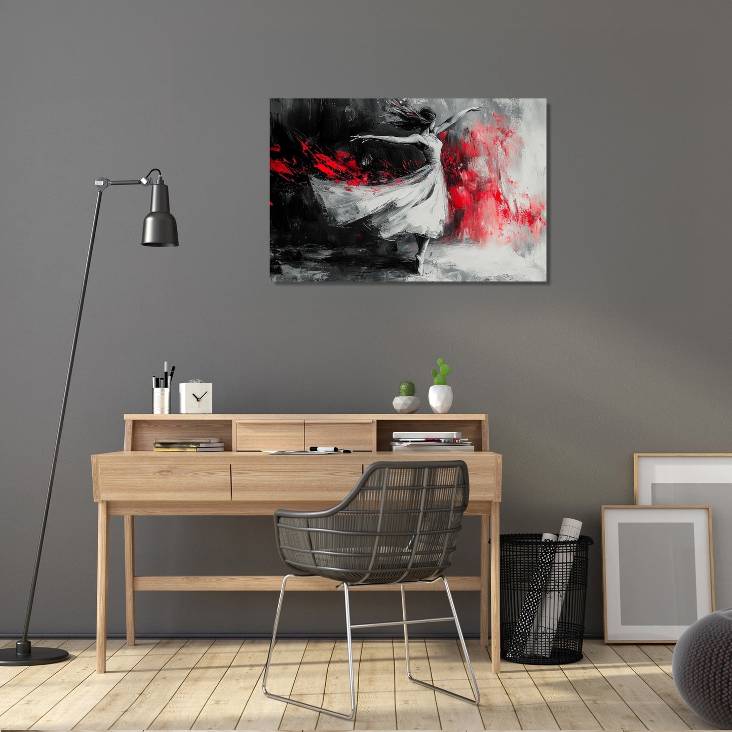 Silhouetted Elegance Dance Canvas