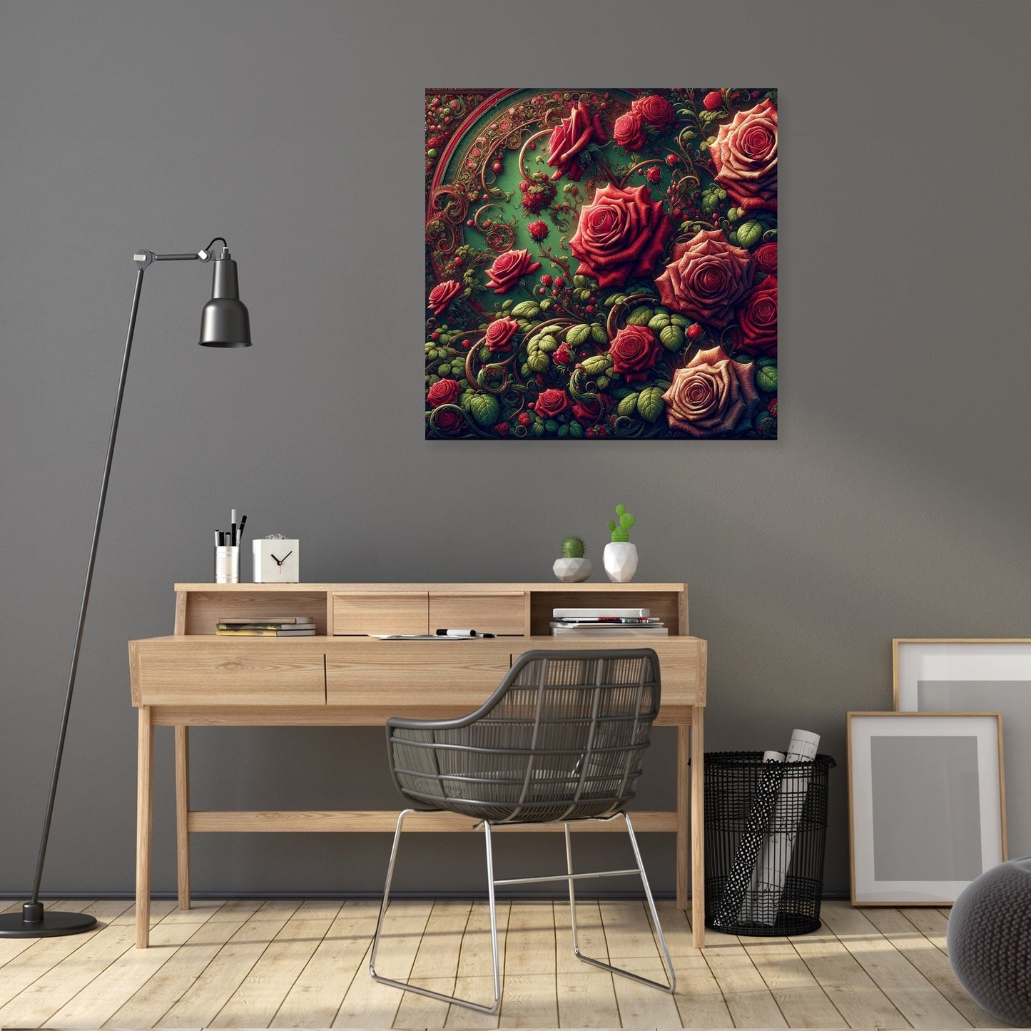 Victorian Rose Embrace Canvas