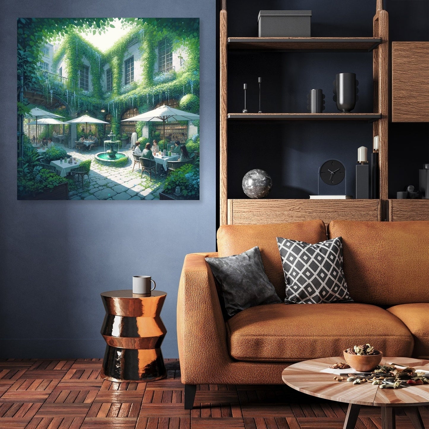 Secluded Summer Courtyard Canvas