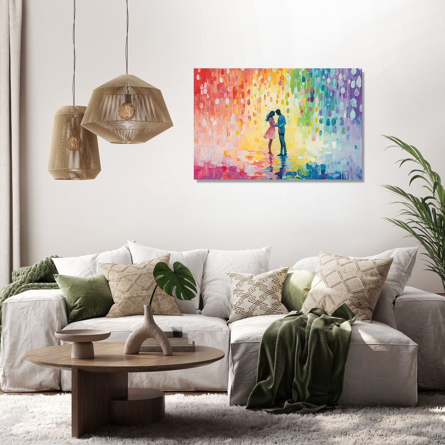 Colourful Rain Dance Canvas