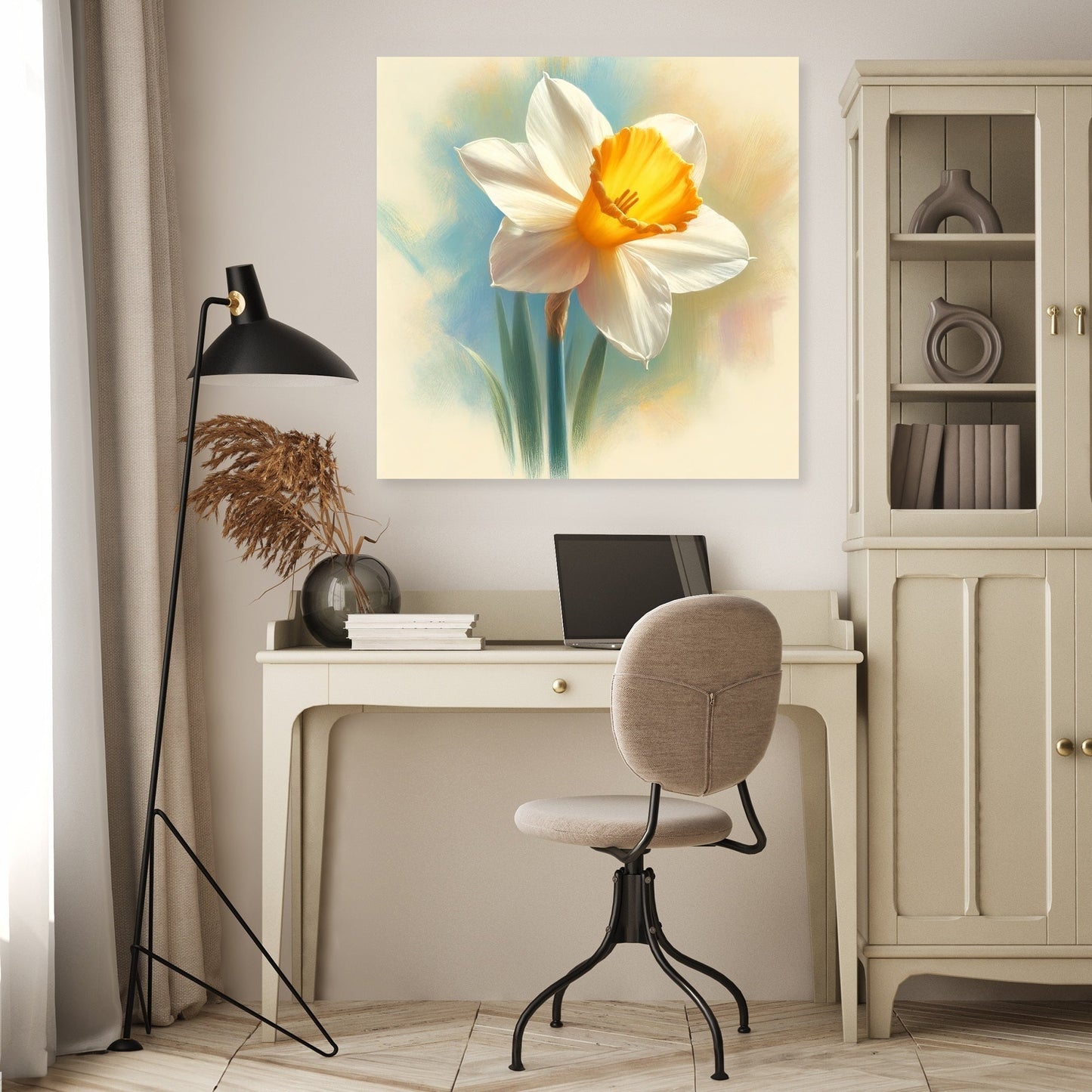 Pastel Spring Daffodil Canvas