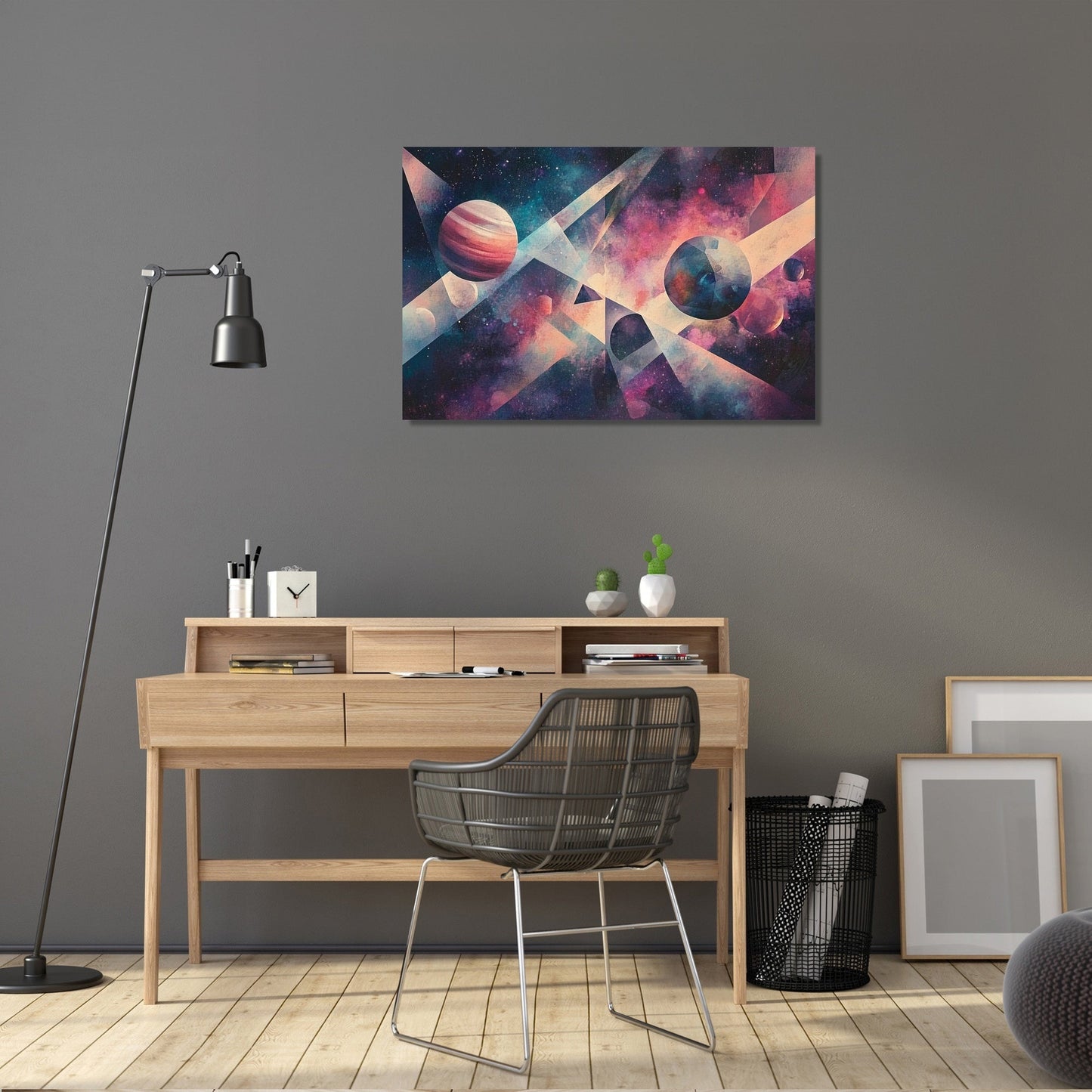 Geometric Cosmos Harmony Canvas