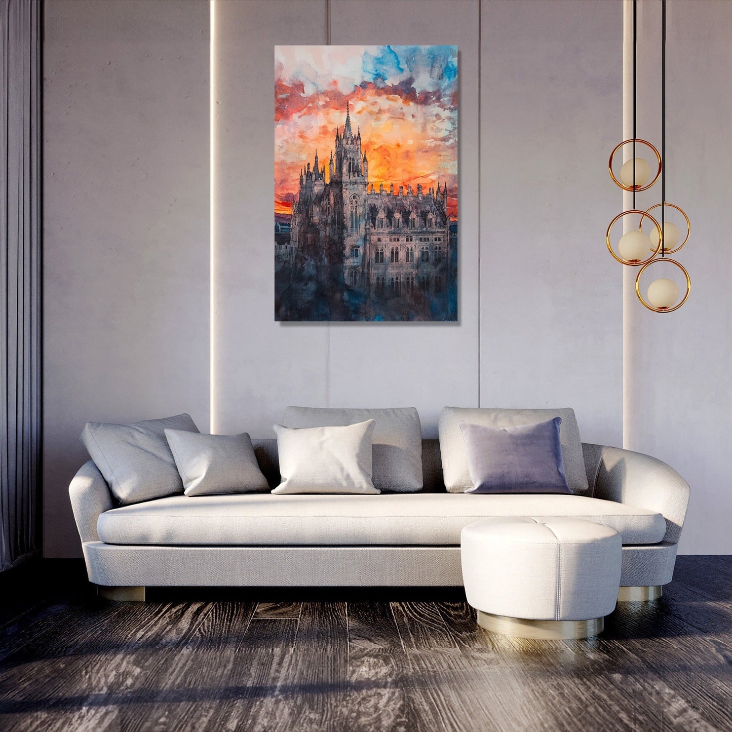 Marischal Sunset Reflection Canvas